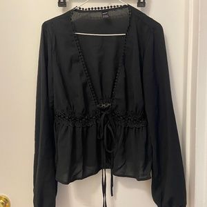 Black long sleeve blouse